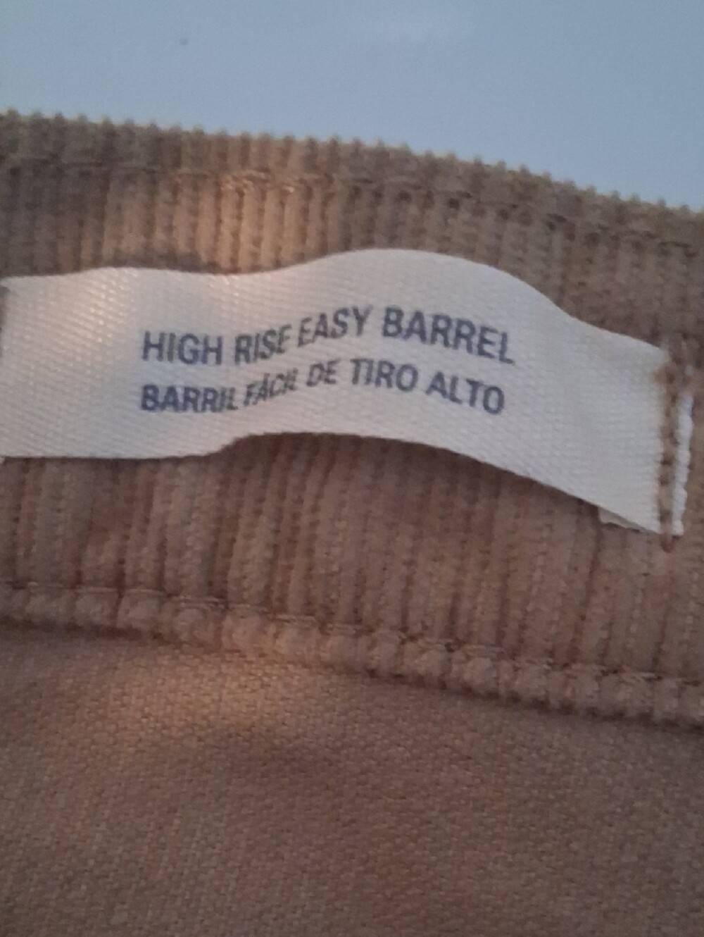 Universal Thread Tan Corduroy High Rise Easy Barrel Pants Size 10R - Picture 7 of 13